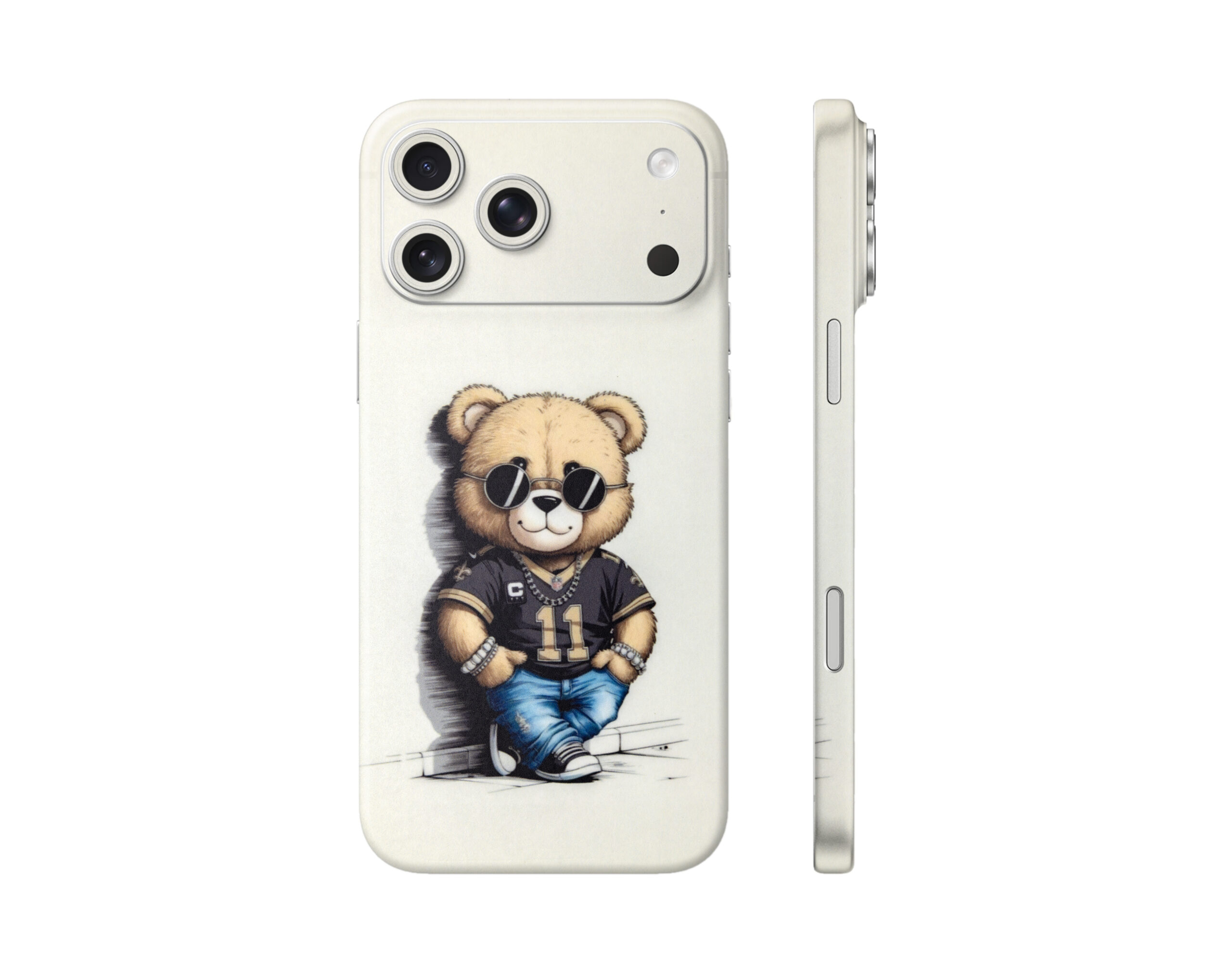 iPhone 17 Pro Max copy Cool Teddy Bear Premium 3M Mobile Skin - Image 1