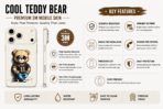 Cool Teddy Bear Premium 3M Mobile Skin - Image 2