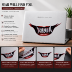 Fear Will Find You Vampire Smile Transparent Laptop Skin - Image 2