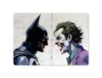Masked Hero vs Clown Villain MacBook Skin | Comic Style Vinyl Wrap