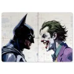 Masked Hero vs Clown Villain MacBook Skin | Comic Style Vinyl Wrap