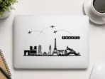 Travel Landmarks MacBook Skin | World Skyline Vinyl Wrap - Image 2