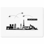 Travel Landmarks MacBook Skin | World Skyline Vinyl Wrap