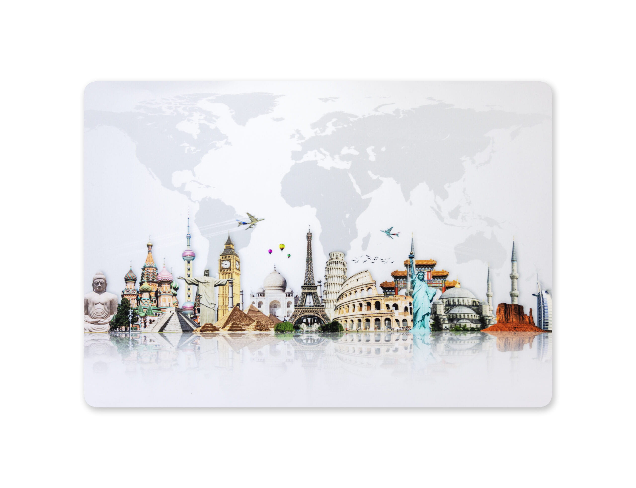travel plane World Travel Landmarks MacBook Skin | Global Monuments Viny Wrap - Image 1
