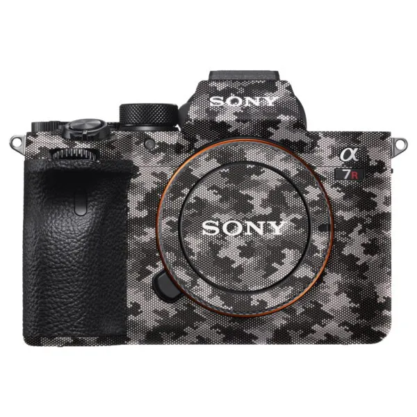 Camera Skin – Black & White Digital Dot Matrix Camo