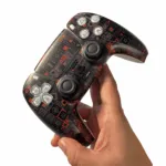 CyberGrid – Black & Red Geometric PS5 Controller Skin