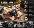 DJI Mini 5 Pro Skin – Black & White Digital Dot Matrix Camo Wrap | Precision Cut Drone Decal - Image 2