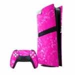 Hot Pink Camouflage PS5 Skin Wrap