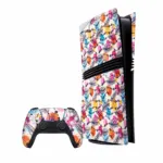 Colorful Boho Feather PS5 Skin Wrap