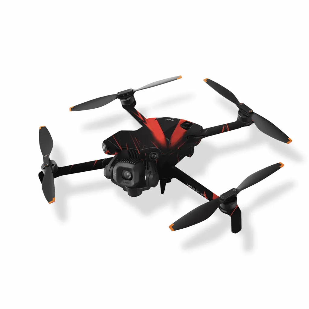 DJI Mini 5 Pro Skin – Crimson Strike Black & Red Drone Wrap